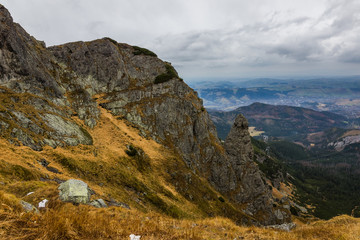 View from the peak of Kasprowy Wierch in Tatra mountains, Poland