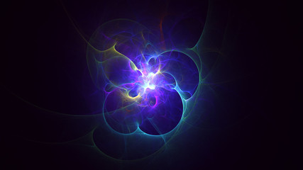 3D rendering abstract fractal light background