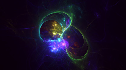 3D rendering abstract fractal light background