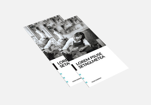 Tri-fold Brochure Layout with Blue Accents 4