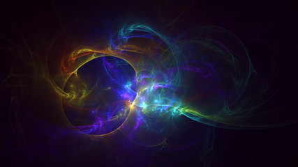 3D rendering abstract fractal light background