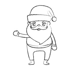 cartoon santa claus icon over white background vector illustration