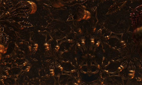 Alien virus abstract fractal science fiction design for textures, backgrounds and wallpapers