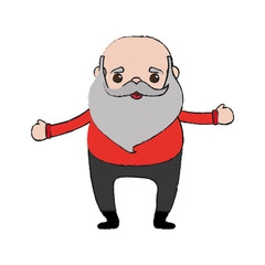 cartoon man with beard icon over white background vector illustration