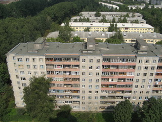 Obraz premium City architecture top view