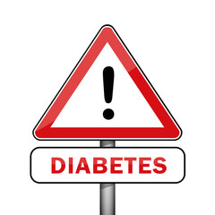 diabetes warnschild ausrufezeichen