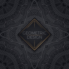 Ethnic floral seamless pattern with mandalas