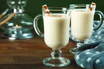 Traditional christmas drink eggnog