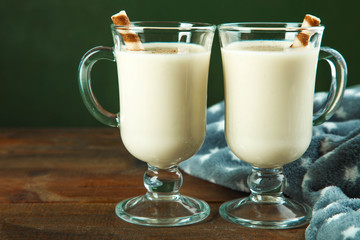 Traditional christmas drink eggnog