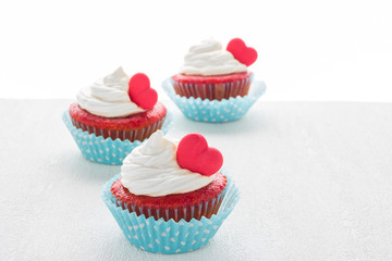 Heart cupcakes for Valentine's Day