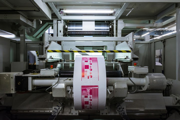 Flexography Roll Material Printed Sheets Cylinder Production Industrial Magenta Rollers Printer...