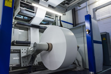 Flexography Roll Material Printed Sheets Cylinder Production Industrial Magenta Rollers Printer...