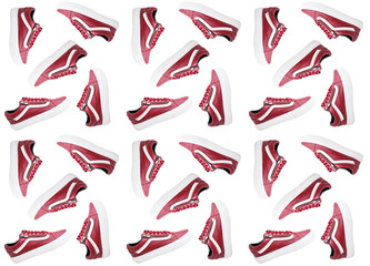 Seamless pattern of red shoes. Perfect for wrapping paper, textile printing, interior decoration