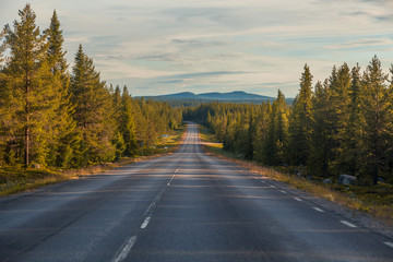Early morning on the road