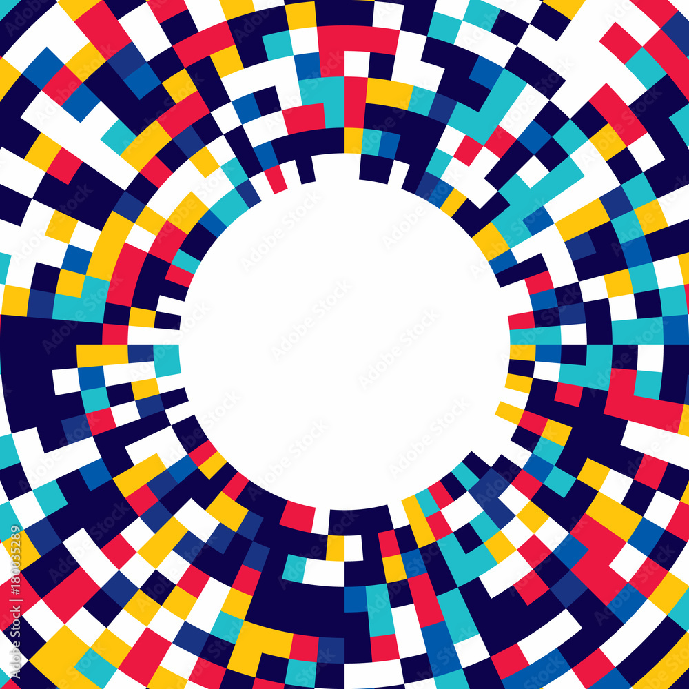 Poster abstract background with a pattern of mosaic. white space for the text in the center.