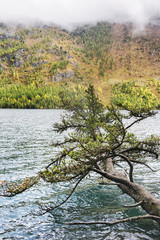 Lower Multinskoe lake, Altai mountains. Russia. Autumn landscape