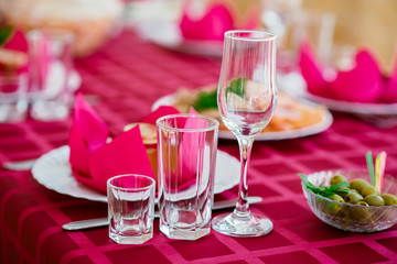 Decoration on the holiday table.