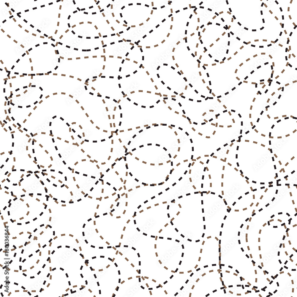 Poster dotted lines curves seamless pattern