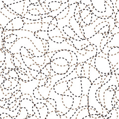 Dotted lines curves seamless pattern
