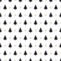 christmas tree seamless pattern card isolated background