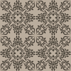 Vintage wallpaper damask flower pattern