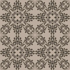 Vintage wallpaper damask flower pattern