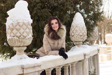 Young woman in winter