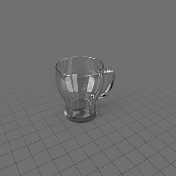 Glass cup with handle 1