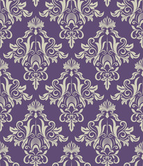 Dark purple and beige vintage wallpaper
