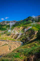 Valley of Geysers, Kamchatka, Russia. Close-up. Top view