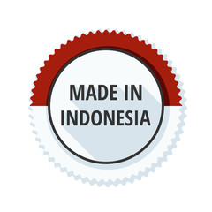 Made in Indonesia label illustration