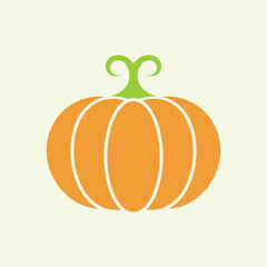 Pumpkin flat vector icon. Vegetables flat vector icon