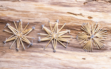 Christmas decoration over grunge background. Christmas feast