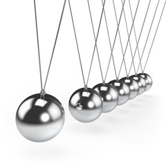 Balancing balls Newton's cradle pendulum
