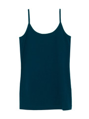 Dark jade underwear sleeveless empty summer t shirt camisole isolated on white