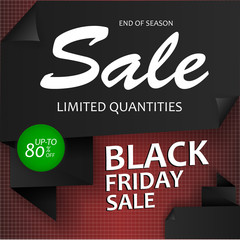 Sale banner. Vector illustration
