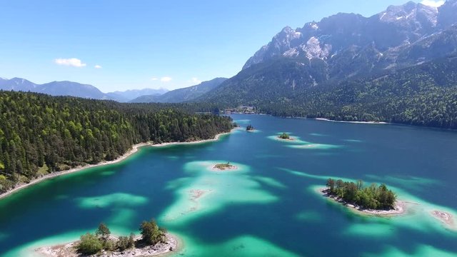 vue a&eacute;rienne  - Eibsee Allemagne