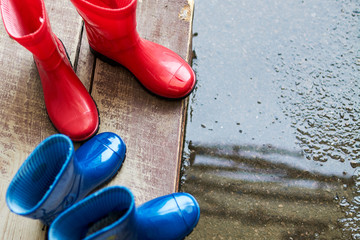 rubber boots for boy and girl