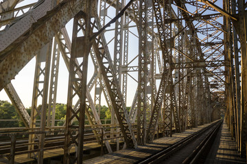 old rusty steel bridge