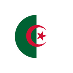 Algeria flag, official colors and proportion correctly.