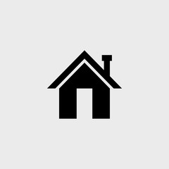 Obraz premium House flat vector icon. Home flat vector icon. Address flat vector icon. Location flat vector icon