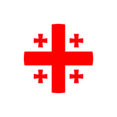 Obraz premium Georgia flag, official colors and proportion correctly. Vector illustration