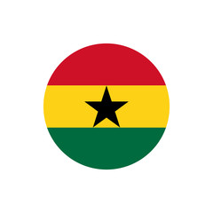 Ghana flag, official colors and proportion correctly. National Ghanaian flag. Vector illustration