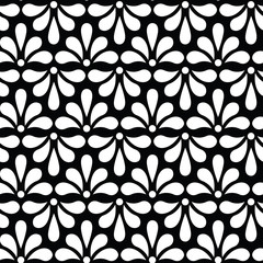 Seamless pattern with geometric flowers, ethnic ornament