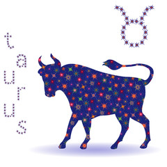 Stencil of Zodiac sign Taurus
