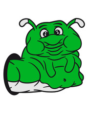 wand loch fett dick übergewicht hunger fressen essen voll wurm schnecke kriechen raupe schlange süß niedlich comic cartoon