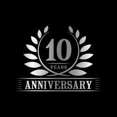 10 years anniversary logo template. 