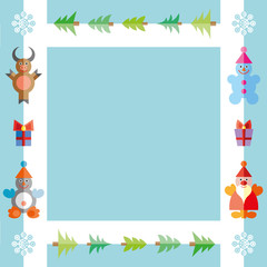 Christmas card illustration.