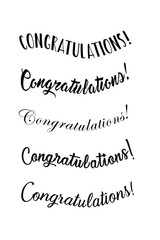 Congratulations lettering. Calligraphy handwritten phrase.