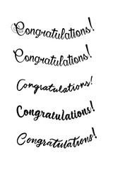 Congratulations lettering. Calligraphy handwritten phrase.
